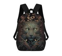 sinyumoney Cougar Wild Enchantment 3D Printed Children's School Backpack for Kids High Capacity Travel Rucksacks Book Bags Kids School Bag Back Pack 17inch
