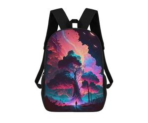 sinyumoney Could Tree Kids Backpack Fashion Fun Backpack Book Bag for Boys And Teenager 3D Printed School Bags for Boys 17inch