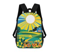 sinyumoney Council Bluffs Iowa School Bags Lightweight Schoolbag Dayback Bookbag College for Boys/Girls/Teenagers 17inch
