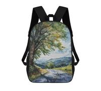 sinyumoney Country Road View Children's Backpacks School 3D Printed Bag Bookbag for Kids Travel Rucksacks Boy Girl Book Bags Kids School Bag 17inch