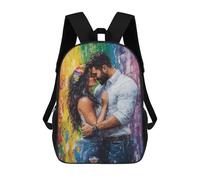 sinyumoney Couple in Love School Backpack Water Resistant Travel Backpack Computer Bag for School/Work/Travel 17inch