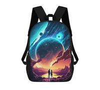sinyumoney Couple on Mars Landscape School Backpack Water Resistant Computer Rucksack for Campus Outdoor Travel Sports 17inch