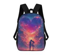 sinyumoney Couple Under Love Backpack School Bag Rucksack Casual Daypacks School Work Travel Bag for Teenage Girls Boys Women Men 17inch