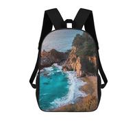 sinyumoney Cove with Waterfall And Turquoise Water Rucksack Rucksack Casual Daypacks School Work Travel Bag- Perfect for Travel, Work And Daily Use 17inch
