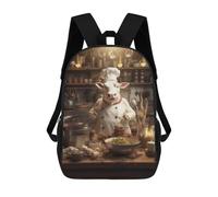 sinyumoney Cow Cooking Kitchen Funny School Bags High Secondary School Bags Casual Backpack for Camping Outdoor Adventures And Daily Travel 17inch