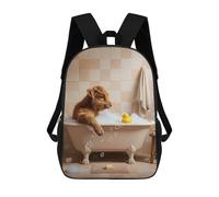 sinyumoney Cow in Bathtub Backpack School Daypacks Business Backpack Water Resistant Bookbag for Men, Women & Teenage Boys 17inch