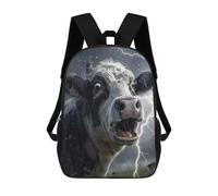 sinyumoney Cow Lightning School Bags High Secondary School Bags Casual Backpack for Campus Outdoor Travel Sports 17inch