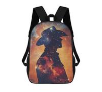 sinyumoney Cowboy Galaxy Silhouette School Backpack Lightweight Schoolbag Dayback Bookbag College for Teenage Girls Boys Women Men 17inch