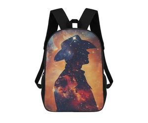 sinyumoney Cowboy Galaxy Silhouette School Backpack Lightweight Schoolbag Dayback Bookbag College for Teenage Girls Boys Women Men 17inch