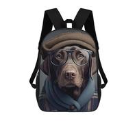 sinyumoney Cozy Canine in Chic Accessories Backpacks Kids School Backpack School Bag 3D Printed School Bag for Boys Elementary And Middle School Students 17inch