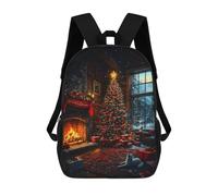 sinyumoney Cozy Christmas Cabin School Backpack Water Resistant Computer Rucksack for Campus Outdoor Travel Sports 17inch