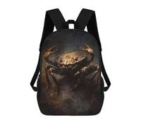 sinyumoney Crab Fairy Tale Characters School Bag Backpack Teen Schoolbag 3D Printing Adjustable Schoolbag Fashion Pocket Bag for Kids Boys Girls Students And Teenagers Fans 17inch