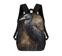 sinyumoney Crane Bird Adorable Backpack School Fashion Stationery Backpack Waterproof Casual Daypacks for Boys/Girls/Teenagers 17inch