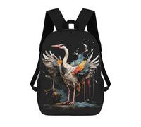 sinyumoney Crane Bird Backpack 3D Printed School Bag For Boys High Capacity Travel Backpacks Book Bags Boys School Bag Mochila 17inch