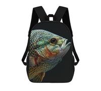 sinyumoney Crappie Fish Ronaldo Backpack, Children's Backpack, Student School Bag, Book Bag, 3D Printed School Bag For Boys And Girls, 17inch