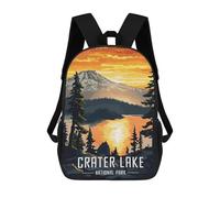 sinyumoney Crater Lake National Park School Backpack Business Laptop Rucksack Bag Unisex Casual Daypack for Men/Women 17inch