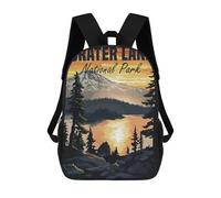 sinyumoney Crater Lake National Park Sunset Rucksack Fashion Stationery Backpack Waterproof Casual Daypacks for Men/Women 17inch