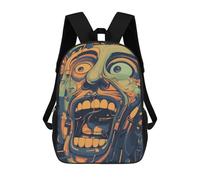 sinyumoney Crazy Face 3D Printed 17inch School Bag Children's School Backpack Travel Backpacks Casual Fashion Bag for Kids School Students
