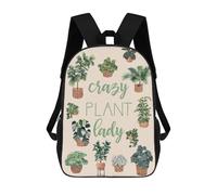 sinyumoney Crazy Plant Lady Backpack School Bag Computer Rucksack for School/Work/Travel for Camping Outdoor Adventures And Daily Travel 17inch