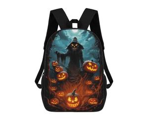 sinyumoney Creepy Halloween Children's School Backpack Fashion Casual Children's Backpacks 3D Printed School Bags Boy Large Backpack 17inch