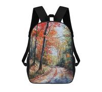 sinyumoney Crimson Canopy Backpack 3D Printed Children's School Backpack for Kids High Capacity Travel Rucksacks Book Bags Kids School Bag Back Pack 17inch