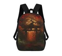 sinyumoney Crimson Forest Gate Rucksack Large Lightweight Casual Backpack for Campus Outdoor Travel Sports 17inch