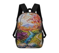 sinyumoney Crimson Leaves Mountain Dreams Backpack School Large Water Resistant Laptop Backpack for School/Work/Travel 17inch