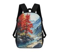 sinyumoney Crimson River Harmony Backpack 3D Printed Kids School Backpack High Capacity Travel Backpacks Book Bags Kids Backpack 17inch