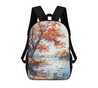 sinyumoney Crimson Season Backpack School Bag Secondary Causal Travel High School Bags for School/Work/Travel 17inch