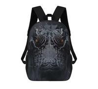 sinyumoney Crocodile in Black Smoke 3D Printed 17inch Kids School Backpack School Bag Fashion Rucksacks for Boys Elementary And Middle School Students