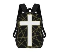 sinyumoney Cross Jesus Rucksack Daypacks Business Backpack Water Resistant Bookbag for Men/Women 17inch