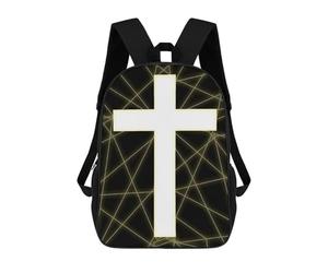 sinyumoney Cross Jesus Rucksack Daypacks Business Backpack Water Resistant Bookbag for Men/Women 17inch