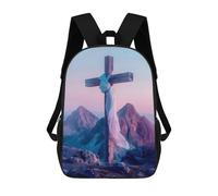 sinyumoney Cross of Jesus Backpack School Daypacks Business Backpack Water Resistant Bookbag for Teenage Girls Boys Women Men 17inch