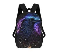 sinyumoney Crow Art Backpacks 3D Printed Kids School Backpack Outdoor Casual Daypack Fashion Casual Children Backpacks Cute Travel Bags 17inch