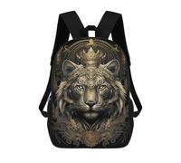 sinyumoney Crown Tiger King Art Deco Backpack School Bag Business Laptop Rucksack Bag Unisex Casual Daypack for School/Work/Travel 17inch
