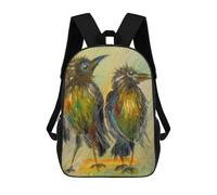 sinyumoney Crows Waiting for Rain School Bag Backpack Teen Schoolbag 3D Printing Adjustable Schoolbag Fashion Pocket Bag for Kids Boys Girls Students And Teenagers Fans 17inch