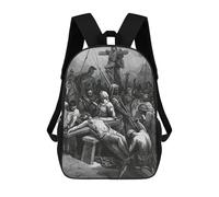 sinyumoney Crucifixion of Jesus Backpacks 3D Printed 17inch Kids School Backpack Outdoor Casual Daypack Casual Travel Bags for Middle School Students