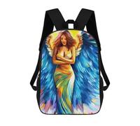 sinyumoney Crying Angel Abstract Art School Backpack for Girls Backpack Water Repellent Casual Daypack Lightweight Rucksack Boy Girl School Backpack 17inch