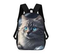 sinyumoney Crystal Cat Sweet Backpack School Bag Rucksack for Girls Boys Backpacks Large Capacity Kids Back Pack Lightweight School Bags for Children Students 17inch