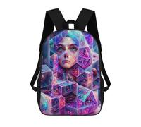 sinyumoney Crystal Dreamscape Backpacks 3D Printed School Bag Casual Kids Fashion School Bag for Boys Middle School Students School 17inch