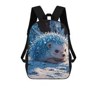 sinyumoney Crystallized Hedgehog Backpacks 3D Printed Kids School Backpack Outdoor Casual Daypack Fashion Casual Children Backpacks Cute Travel Bags 17inch