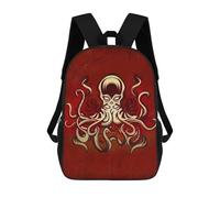 sinyumoney Cthulhu in The Dark 3D Printed 17inch Kids School Bag Rucksacks Children's School Fashion Casual Back Pack High Capacity Travel Book Bags