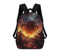 sinyumoney Cthulhu Rising The End Times Backpack Kids School Bag Boys Cartoon 3D Print Students Schoolbag Laptop Daypack for Boys Girls 17inch