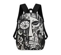 sinyumoney Cubism Modern Art Portrait School Backpack 3D Printed School Bags Boys Girls Laptop Backpack for Kids/Students/Adults 17inch