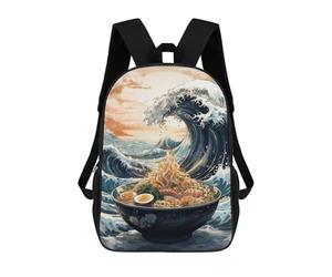 sinyumoney Culinary Wave Casual Daypack Backpacks School Bag for Girls Boys High College Teens Knapsack Men Women Travel Laptop Rucksack College Bookbag 17inch