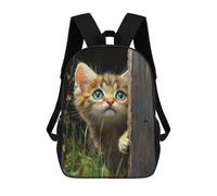 sinyumoney Curious Kitten Peeking Backpack School Bag Business Durable Laptop Bag for Campus Outdoor Travel Sports 17inch