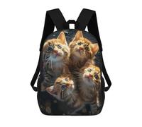 sinyumoney Curious Kittens Gazing Upward Rucksack School Secondary High School College Backpack Travel for Camping Outdoor Adventures And Daily Travel 17inch