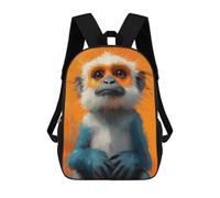 sinyumoney Curious Monkey Portrait School Backpack 3D Printed School Bags Boys Girls Laptop Backpack for Kids/Students/Adults 17inch