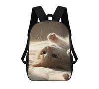 sinyumoney Cut Cat Backpacks Kids Student Schoolbag 3D Printed Backpacks Elementary And Middle School Students Backpacks for Boys Girls 17inch