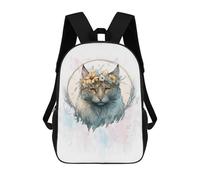 sinyumoney Cute American Bobtail Cat School Backpack Water Resistant School Bag Business Backpack for Girls Boys Teenage 17inch